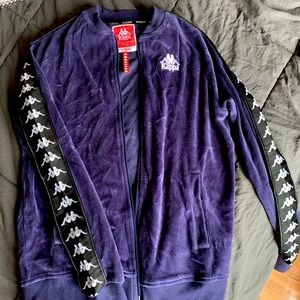 Purple velvet Kappa jacket tracksuit top